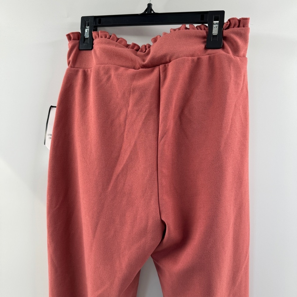 Mia Rose Rosy Pink Paperbag Tie Pants | Women’s Size Small | NWT - Picture 7 of 9